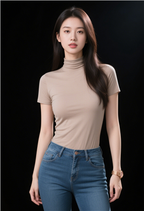 亚洲身材优美端庄挺直美女摄影图片